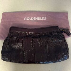 Goldenbleu Purple Patent Leather Clutch, Excellent Condition